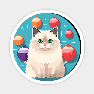 Ragdoll Cat Xmas  Ornament, Love Cats Magnet